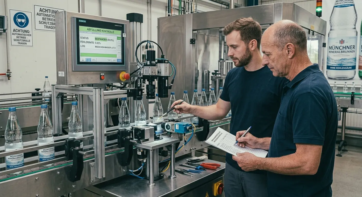 Technical specialists testing equipment used in an industrial process environment