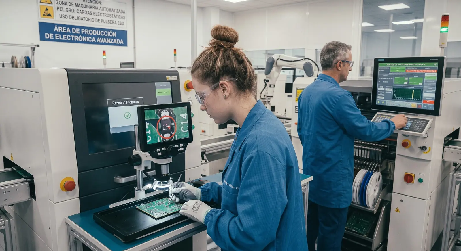 Advanced electronics production relevant to technical market development in Spain