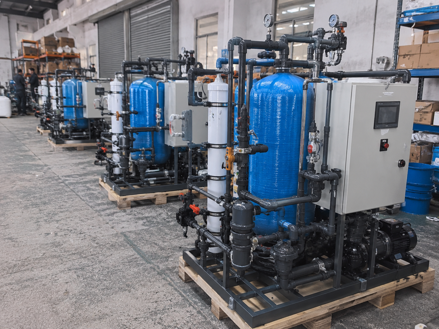 Technical industrial equipment in a professional installation